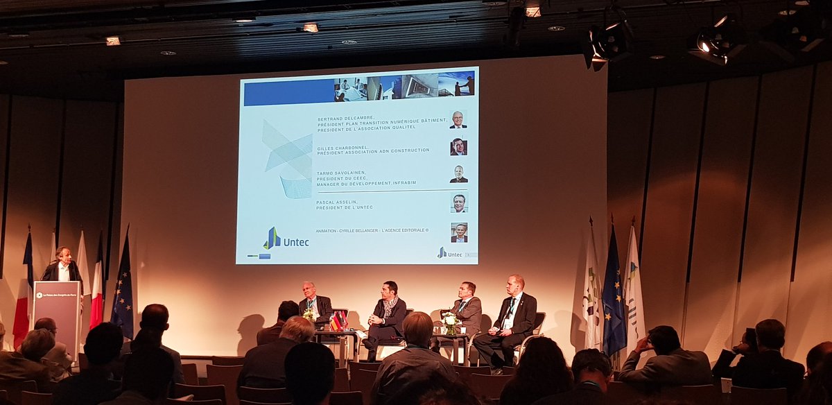 Untec_org's tweet photo. Table-ronde @ADNc_org : Le numérique dans la construction au service des clients.
Quels sont les enjeux du numérique dans la construction ? La vision de l’association ADN construction créée en Juin 17. #CIEC2018 https://t.co/J0kUdc7vDP