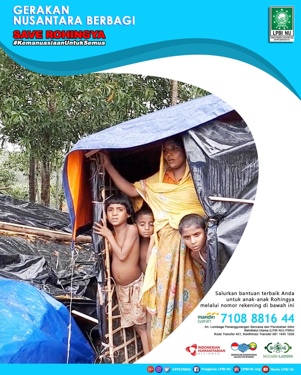 Ramadhan separuh telah terlampaui, saatnya menebar kebahagian dgn sesama yang membutuhkan. Yuk berbagi dgn menyenangkan anak-anak Rohingya

#Ramadhan #Pancasila #RamadanDamai #GreenFasting #JumatBerkah #NusantaraBerbagi #SaveRohingya #Maghfiroh
<a href="/nu_online/">NU Online</a> <a href="/nu_berbagi/">Nusantara Berbagi</a> <a href="/JalanIslam/">Dunia Islam</a>