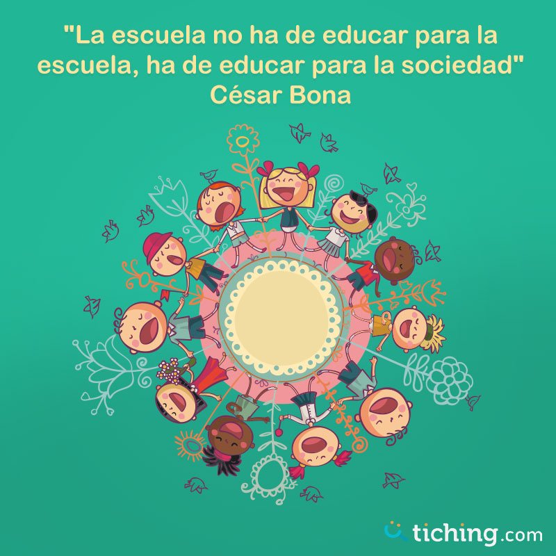 tiching's tweet photo. "La escuela no ha de educar para la escuela, ha de educar para la sociedad" César Bona (@cccesssarrr) en: https://t.co/3k7zcJjHg9 #educación https://t.co/Mhy01P1qtD