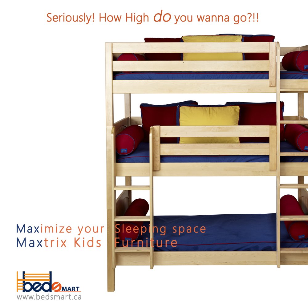 bed_smart's tweet photo. They say "The sky is the limit"... 
Well! in this case it's the CEILING 😉!
Triple Bunk Bed by Maxtrix Furniture, Order your Maxtrix bed today at BedsMart Mississauga or https://t.co/1njFJbypXP

#bunkbeds #loftbeds #maxtrix #kidsfurniture #FridayFeeling  #shoplocal #GTAOnline https://t.co/JOQX2THorB