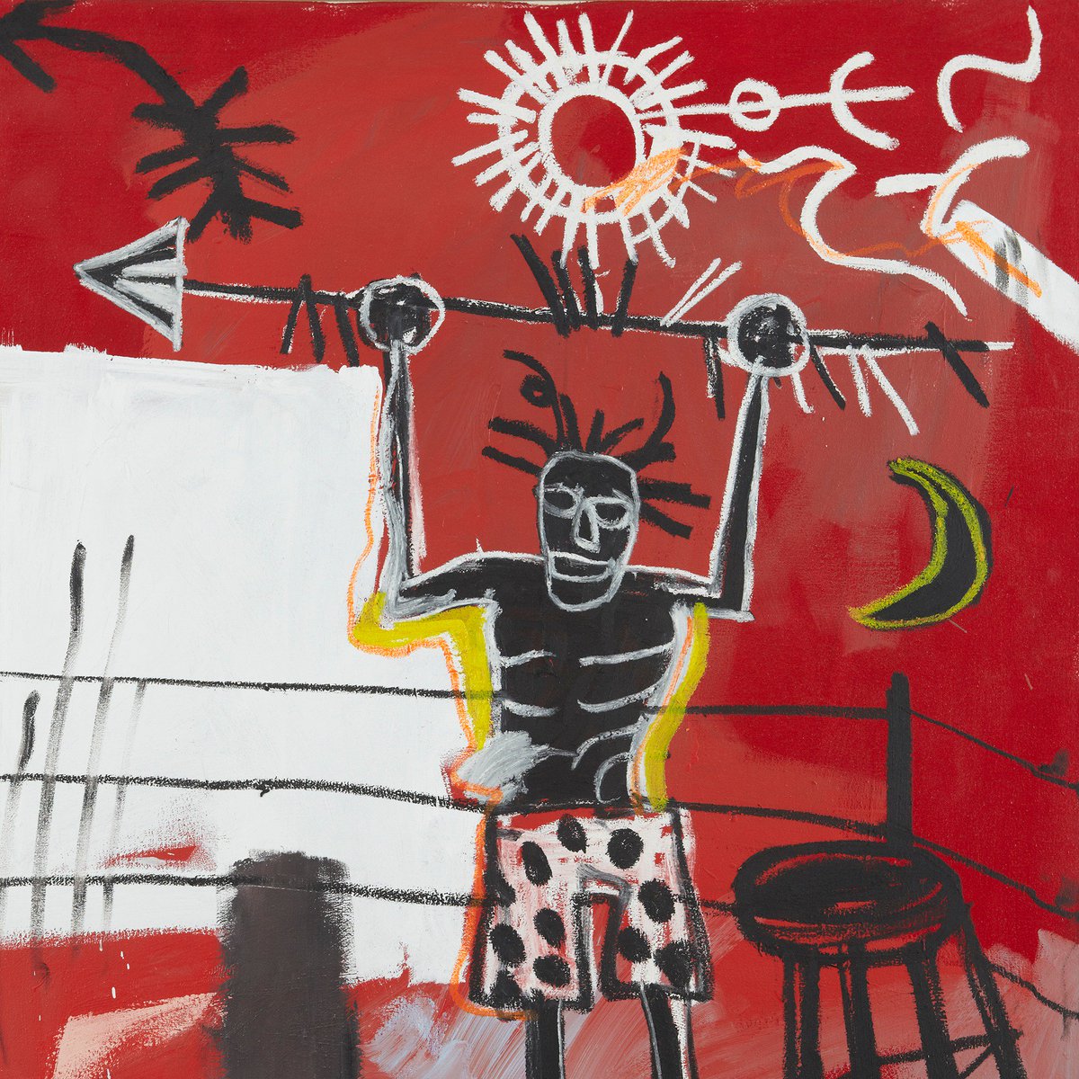 Jean-Michel Basquiat’s The Ring, 1981 demonstrates the ability of red to dramatize the themes of any artwork, underscoring the spirit of rebellion in the painting. Catch it for another week at REDS!