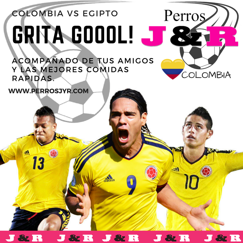 perrosjyr's tweet photo. 🏆Grita #Goool hoy con nosotros a partir de las 2 p.m.  #Colombia vs #Egipto, para acompañar este duelo que más que una deliciosas #comidasrapidas. #perrosjyr, #mundialderusia20178,#rusia2018,#seleccioncolombia,#colombia,#domicilios>>>https://t.co/wlNJdpiwiV https://t.co/Xgk7YY5djX