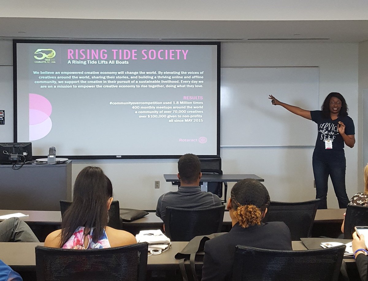 naptownrotaract's tweet photo. "A rising tide lifts all boats." @nataliefranke @lashondambrown

#CommunityOverCompetition #ServiceAboveSelf #RotaractTurns50 https://t.co/V7nFvPE6uO