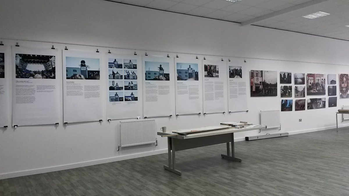 emmylouscutt's tweet image. Spent a few hours helping @mburtonphoto hang some artworks for We Are The Leaders exhibition @GnomeHouseCIC. Thought-provoking art from local schools, US photographer @AdlerGarfield + local artists inc @annatheartist &amp;amp; Martin Adams. Proud to have my portrait of @Emma4Change here.