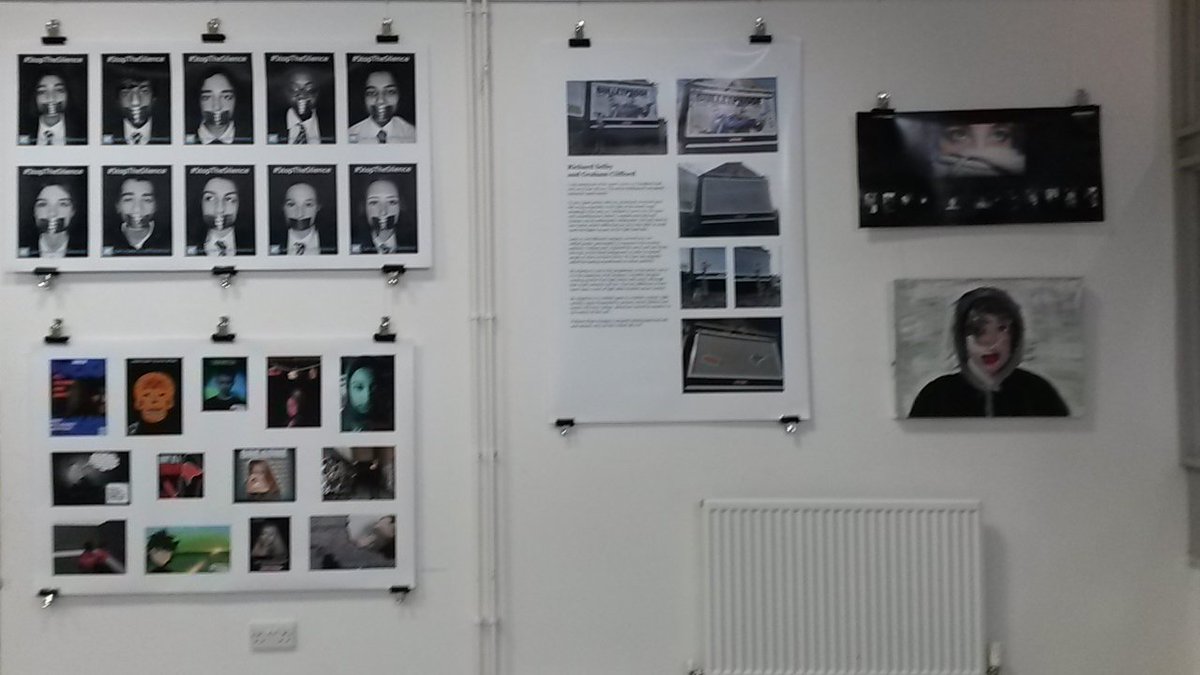 emmylouscutt's tweet image. Spent a few hours helping @mburtonphoto hang some artworks for We Are The Leaders exhibition @GnomeHouseCIC. Thought-provoking art from local schools, US photographer @AdlerGarfield + local artists inc @annatheartist &amp;amp; Martin Adams. Proud to have my portrait of @Emma4Change here.