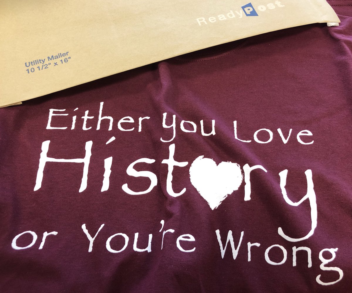 First shipment goes out today! Get your’s while supplies last. Order online at ksche.weebly.com/historyshirt.h…. #historymatters #sschat #hsgovchat #ksedchat RT @glennw98 @georgettehack @KansasCouncilSS @TheKevinMCline @DrJHarmon @JSchmidt435 @PeledgeJay