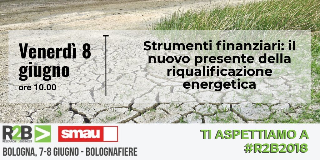 Financial tools: the new goal of energy restoration 🏗️ Excited to see our 🇮🇹platform #BuildLab on June 8th in #Bologna leading the discussion session plus 👷 case studies ➡️Welcome: bit.ly/2H9KM51 #EUSEW18 #R2B2018 #buildings