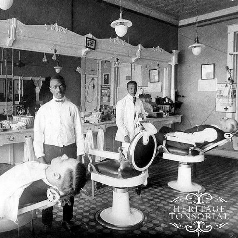 HeritageTo's tweet photo. Here's a fun #FBF for you! This is what the Tonsorial looked like in 1940's Chicago. We're proud to preserve this heritage and keep the art of the #Barbershop alive today, with a modern twist. 
#HonorThePast #EmbraceThePresent #InventTheFuture https://t.co/g7LmRCqxPl