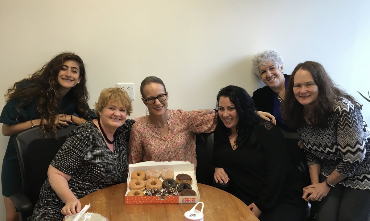 AngieMcData's tweet photo. It may appear that we are indulging in #NationalDonutDay at @ACT's New York office, but we're actually prototyping data visualizations. #NationalDonutDay2018 #datavisualization https://t.co/rTwnAoWVpL