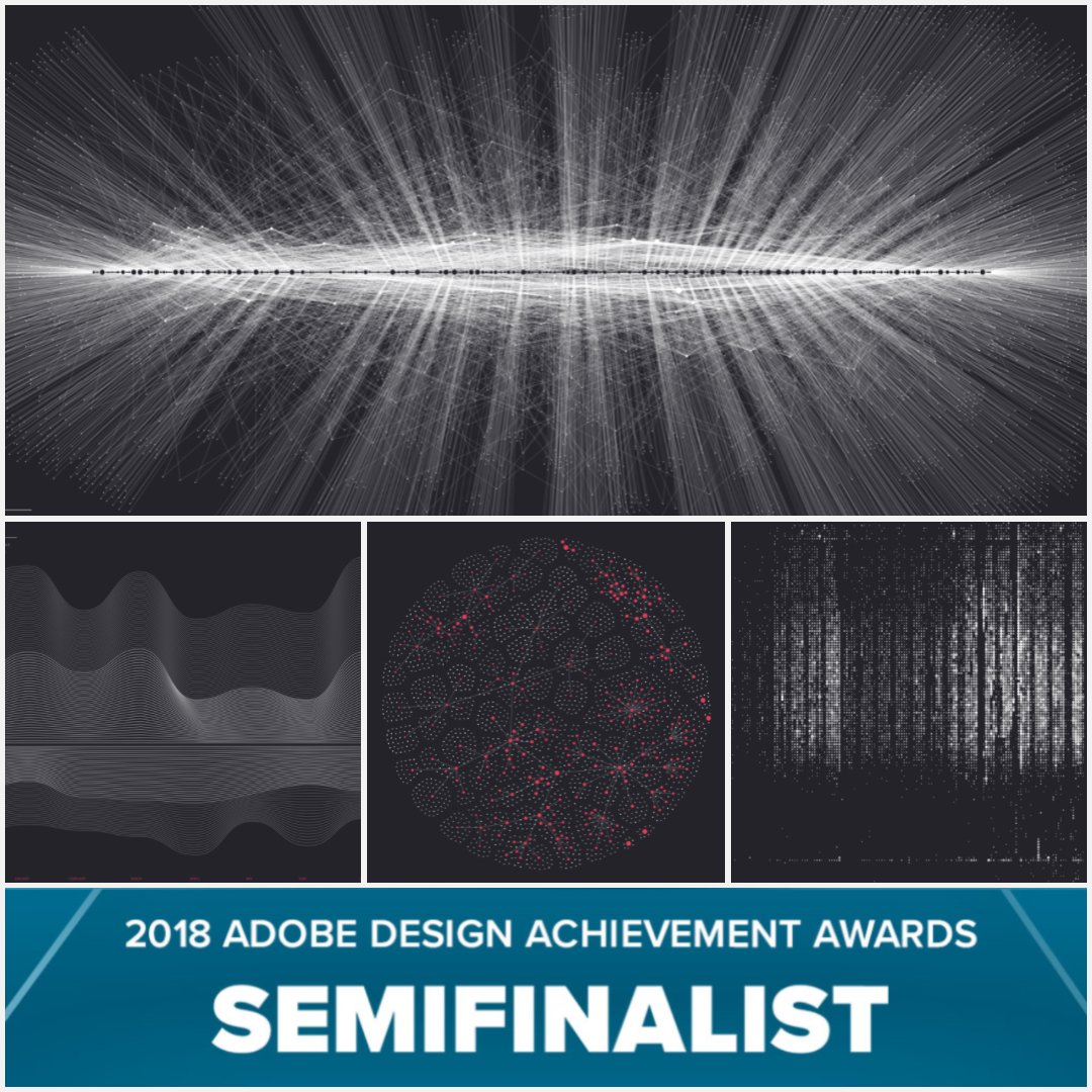 hannapio's tweet photo. Soo I am a happy semifinalist of Adobe Design Achievement Awards and four of my works have the chance to get to the final! 
Thanks to all who participated in these long-term projects, these were/still are pretty amazing experiences!
#adobeawards #adaa2018 #nightly #dataviz https://t.co/zOwmLeFszx