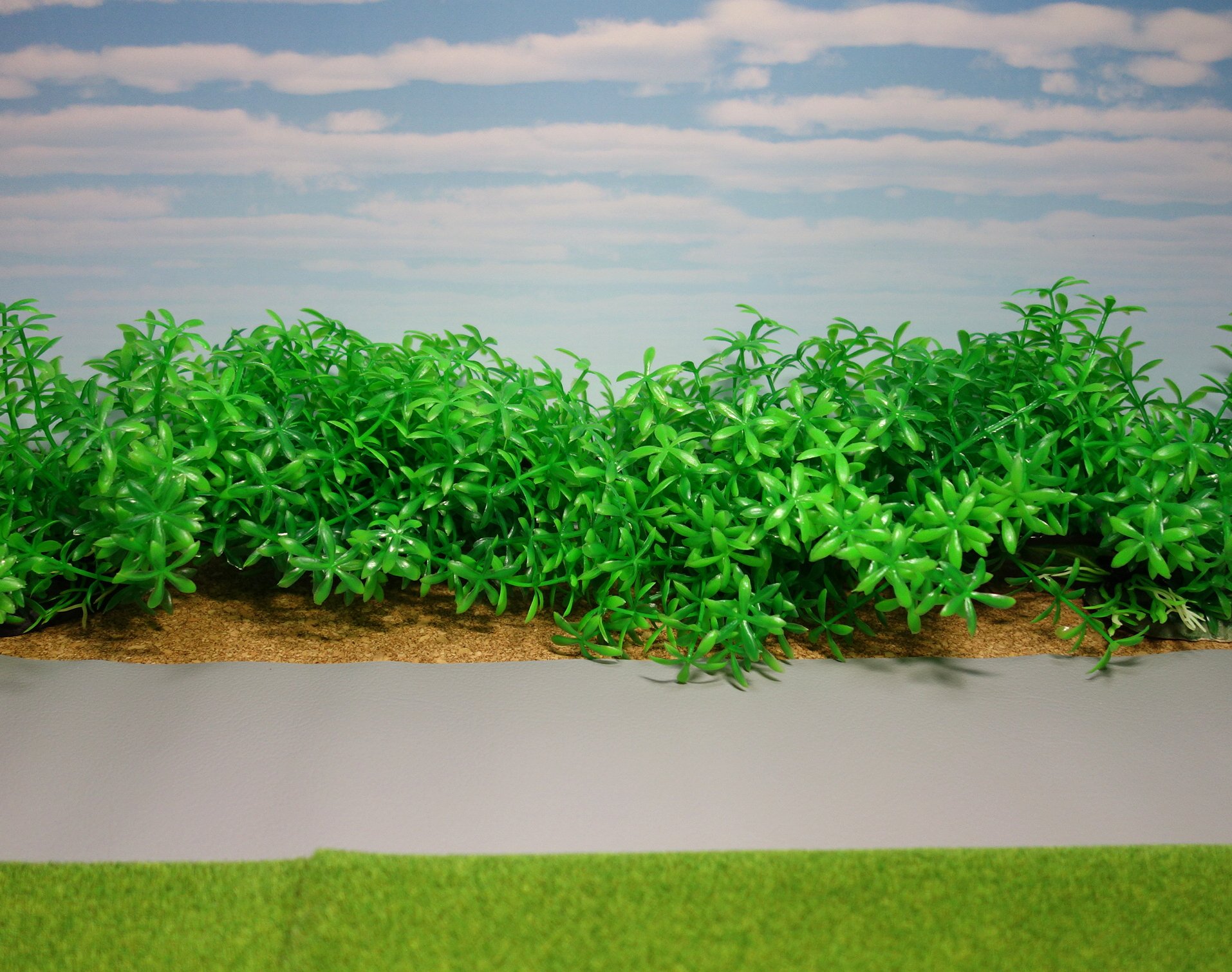 ポゥ尼崎 ｱｾﾝｼｮﾝ ﾏﾀﾞｧ っ 凵 ﾁﾝﾁﾝ 草は人工水草が丁度いいね アマゾンで注文した テトラ フレキシブルプラント を２つ置いてみた 100均でも人工水草があるので利用できる ちなみに土の地面は100均の コルクシート フィギュア簡