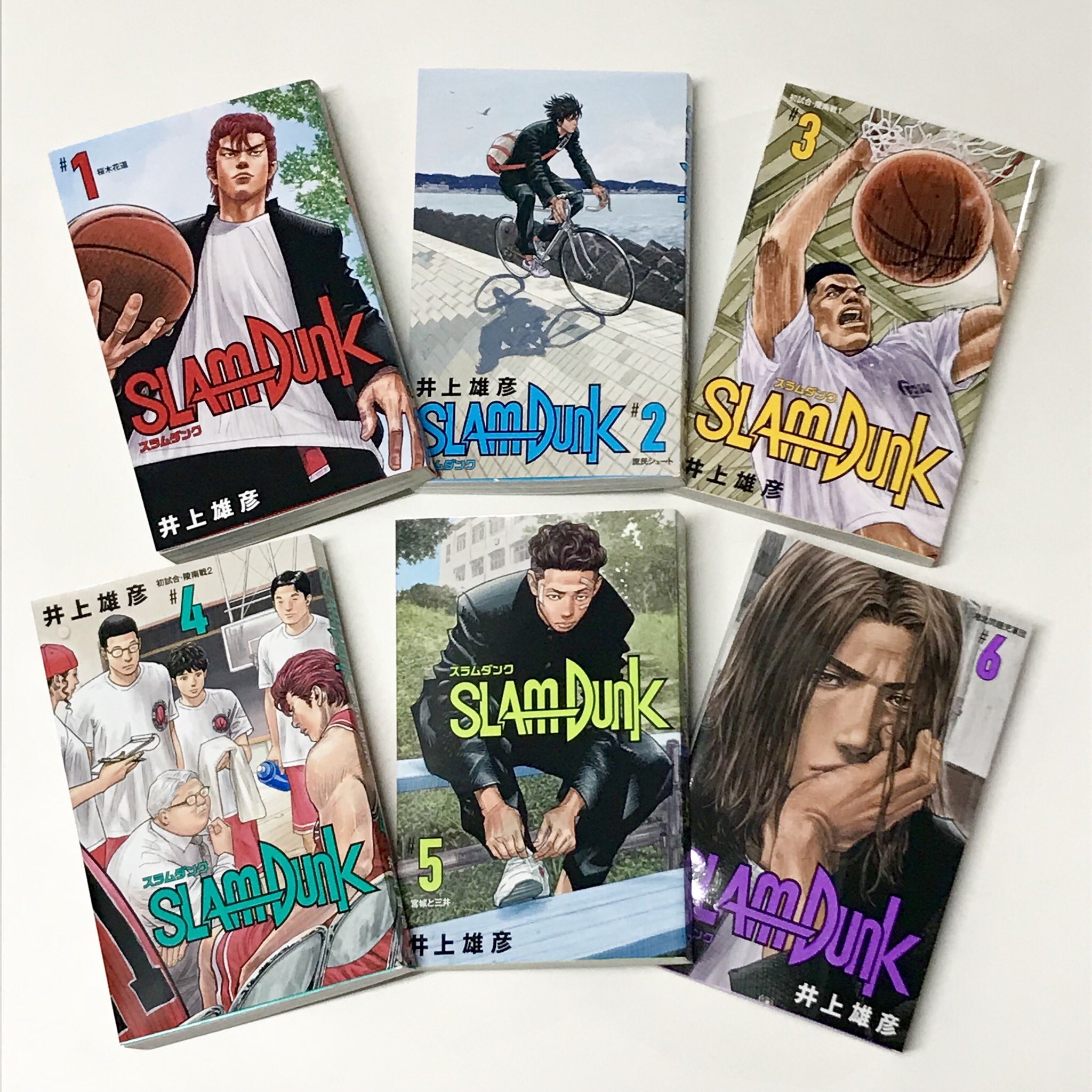 小林満 お仕事 Slam Dunk新装再編版 ４か月連続刊行第１弾 チーム湘北編 1 6巻発売 Jc全31巻 を物語の節目ごとに区切り直し全巻に再編 Jc通常版と同じ読みやすい新書判サイズ カバーはすべて井上雄彦先生の描き下ろしイラストでの新装デザイン