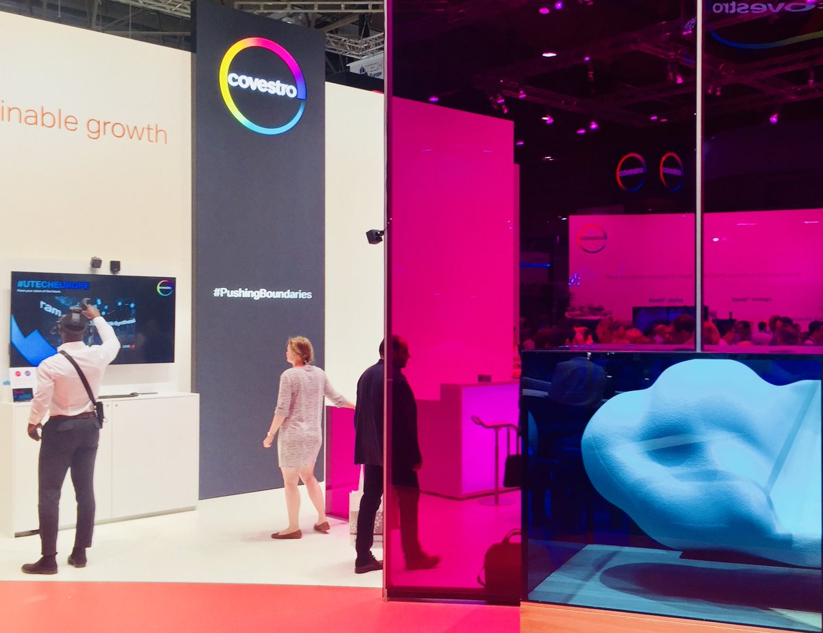 ncandelo's tweet photo. #Covestro living customer centricity at #UTECH2018 - Big focus on #innovation #digital #CarbonProductivity https://t.co/GX9rfTVnhi
