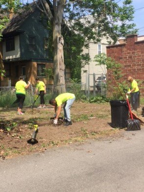 Continuing clean up efforts in the South End! #NFSEHI #teamwork #nostopping