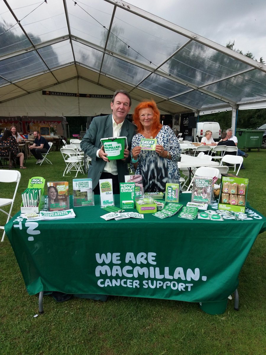 Lady McAlpine and Eric Knowles at our Macmillan stand at Decor Arcitectural at Fawley Hill raising money for <a href="/macmillancancer/">Macmillan Cancer Support</a>
Event open all weekend. Thank you