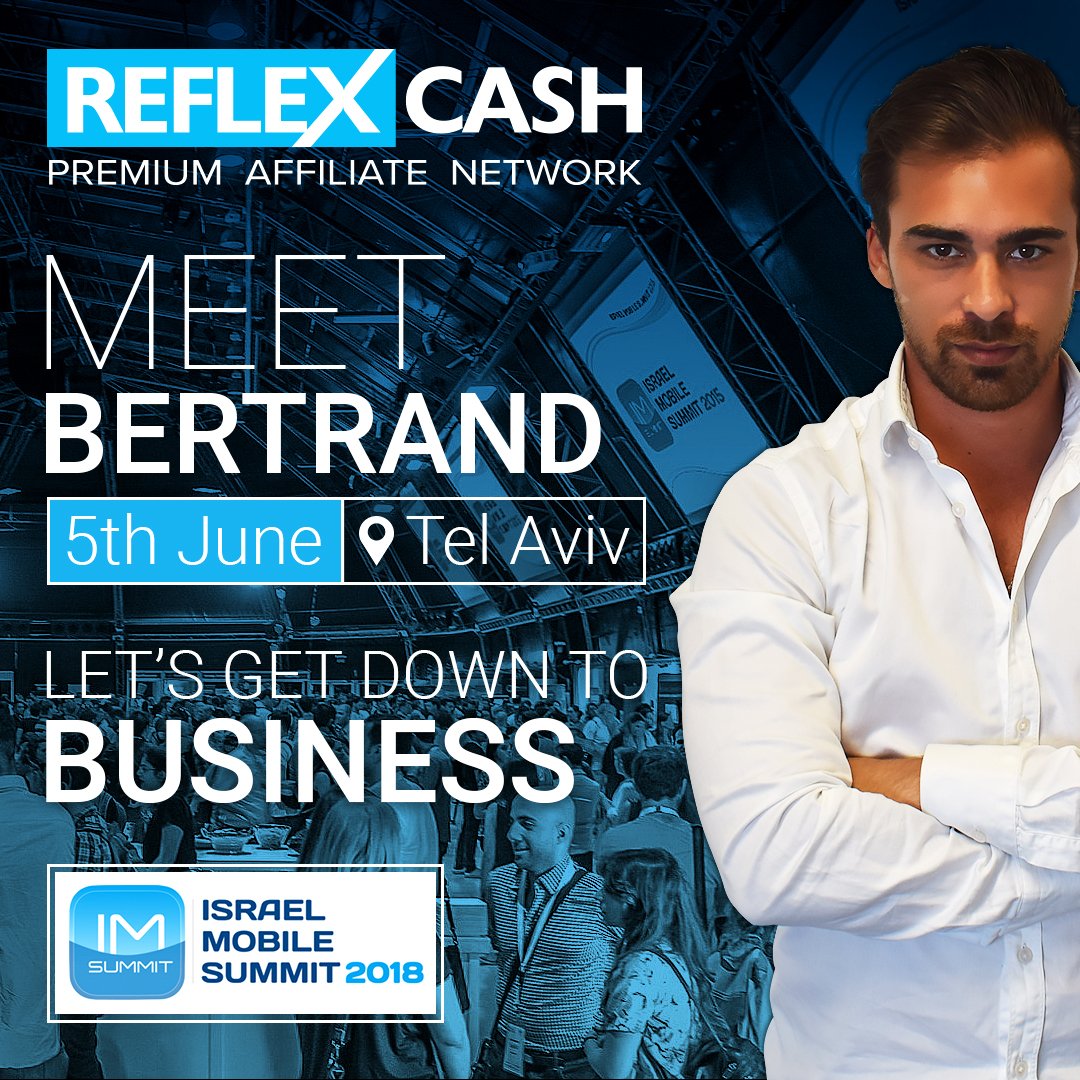 reflexaff's tweet photo. Reflex is heading to Tel Aviv, one of the world's best entrepreneurial destinations, for Israel Mobile Summit, book the slot  from 4th June to 8th  of June to meet our BizDev- Bertrand. https://t.co/Z0pM6LXtPD