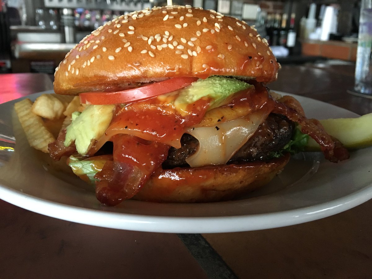 FPNMoreland's tweet photo. "MmmmHmmm... 
... This is a tasty burger".
The Big Kahuna burger!
#L5P #Atlanta https://t.co/t50qohqq5C