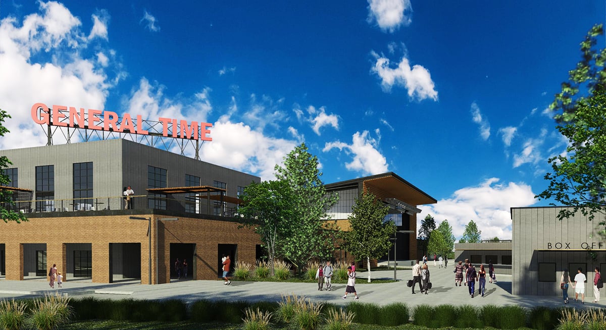 ResolutionATH's tweet photo. Check out these beautiful renderings of General Time from @studiobna , the upcoming mixed-use development in the old Westclox space… The project looks incredible. https://t.co/KvYZCDAeo2 #Athensga https://t.co/B8F9xb3XKg