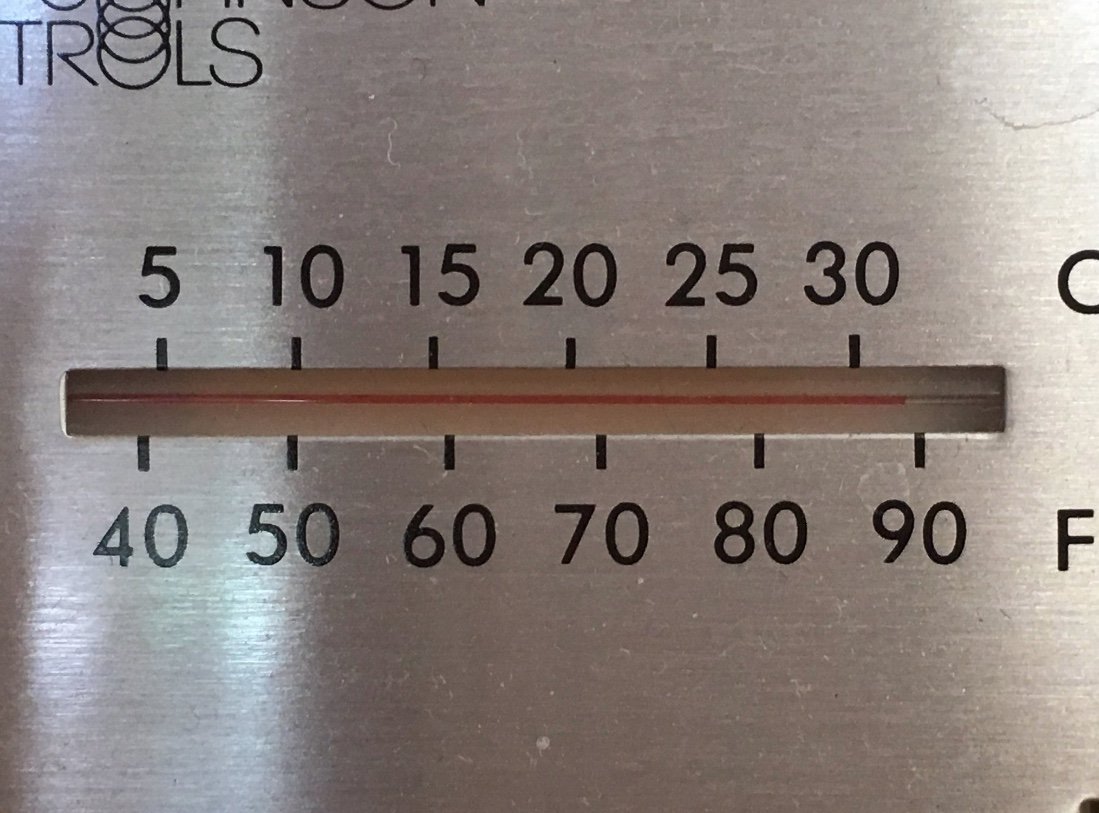 Fix_Our_Schools's tweet photo. Let's get serious, #Ontario.
How many of you are starting your working day in this temperature? How many of you think our children will actually be learning in dangerously hot classrooms? That leaves very few months for our children to master the math curriculum! https://t.co/686YA6eh7J