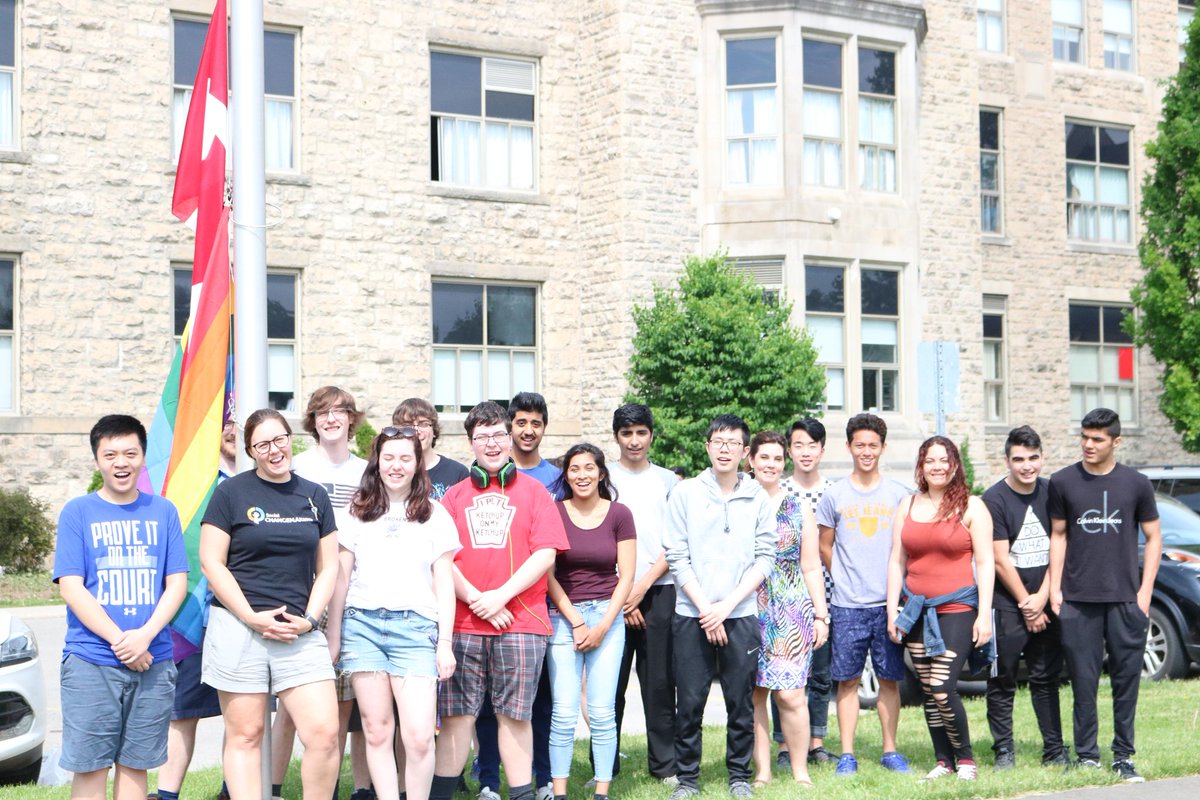 GaltCI's tweet photo. Proudly raising our pride flag. #GCIPride #GCIProud #GCIcares #wrdsbpride https://t.co/qOTOyudvAM