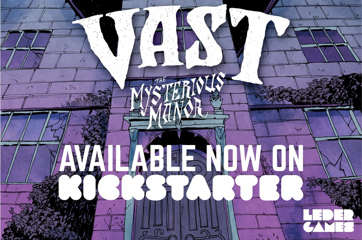 LederGames's tweet photo. Back Vast: The Mysterious Manor on @Kickstarter. Funded in 22 minutes and now with 6 unlocked stretch goals. #VastTMM #Kickstarter https://t.co/ZVTNKpg88F https://t.co/uKpTHWgYIk