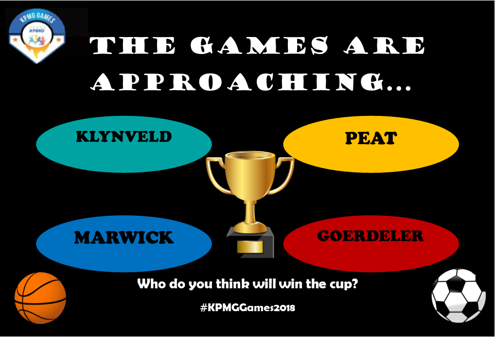 KPMG_NG's tweet photo. We are counting down the days until the start of THE 2018 KPMG GAMES!! Who do you think will win this year? We will soon find out... #KPMGGames2018 https://t.co/MmdKawz81Y