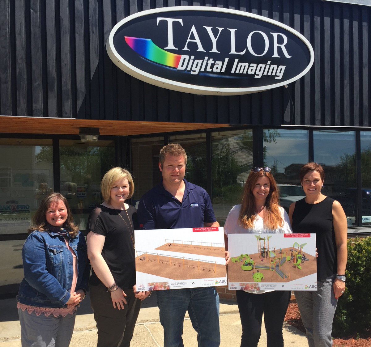 On behalf of our Board of Directors, and the kids of <a href="/AitkenAcademy/">Max Aitken Academy</a>  -thank you to Darcy Taylor and staff of Taylor Digital Imaging for donating much needed business materials for our Playground project. Our local community businesses are certainly showing us tremendous support!