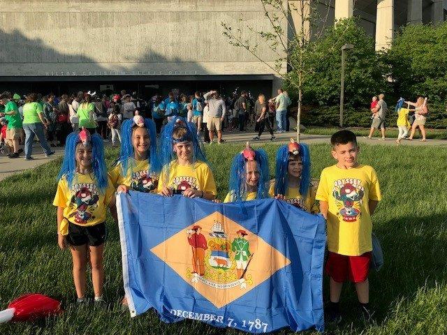 CookeCardinal's tweet image. More amazing photos of our @OdysseyHQ Problem 2 team who competed in the World Competition in Iowa last week! #WFCPride #ThankYouParentVolunteers #Problem2 #Delaware