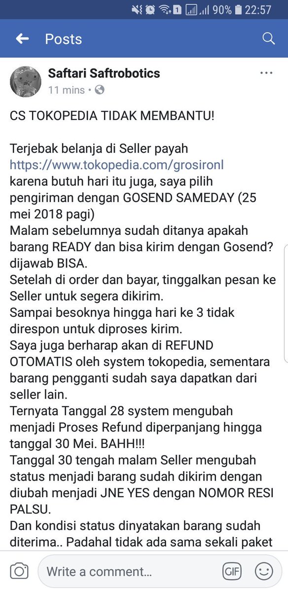 ferdy666's tweet photo. membantu meneruskan keluhan n masukan @saft7 ke @TokopediaCare yg disampaikan di fb-nya pada tautan berikut https://t.co/12AvFbtx3O https://t.co/OyNXRm4RyF