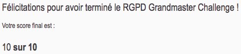 RGPD ? PRGD ? GPRD ? GRRR ?
Nous vous avons trouvé un petit quizz pour tester vos connaissances en matière de protection des données :
ogury-gdpr.com
Comme la photo en atteste, nous sommes au point sur le sujet :)
Et vous, quel est votre score ?
#RGPD #securitedesdonnees