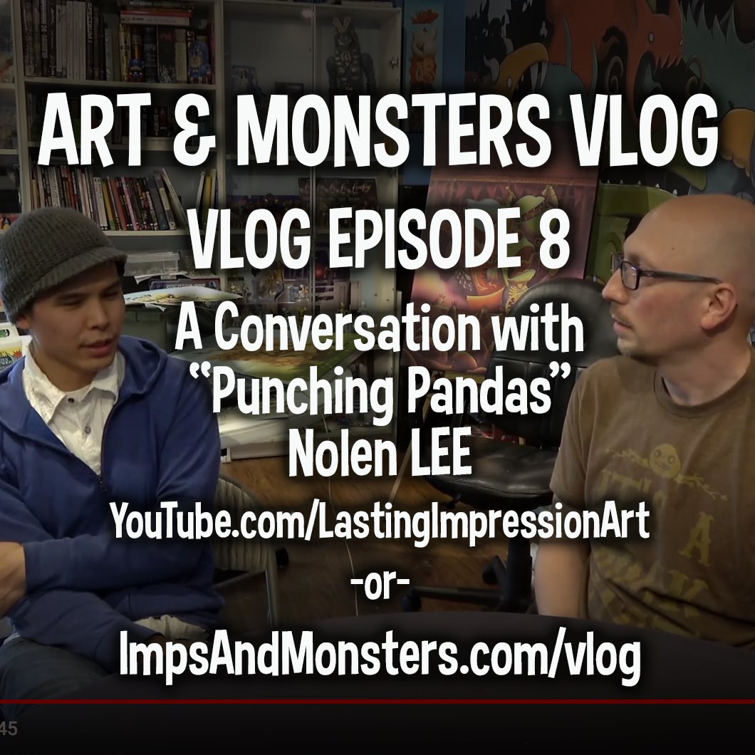 impsandmonsters's tweet photo. https://t.co/XV0Q2kMhhm New vlog episode - A conversation with @punchingpandas Nolen Lee. We talk about his journey as an artist and how the concept for his panda character evolved.

@LastingImpArt #vlog #artist https://t.co/4GkhLVCI1q