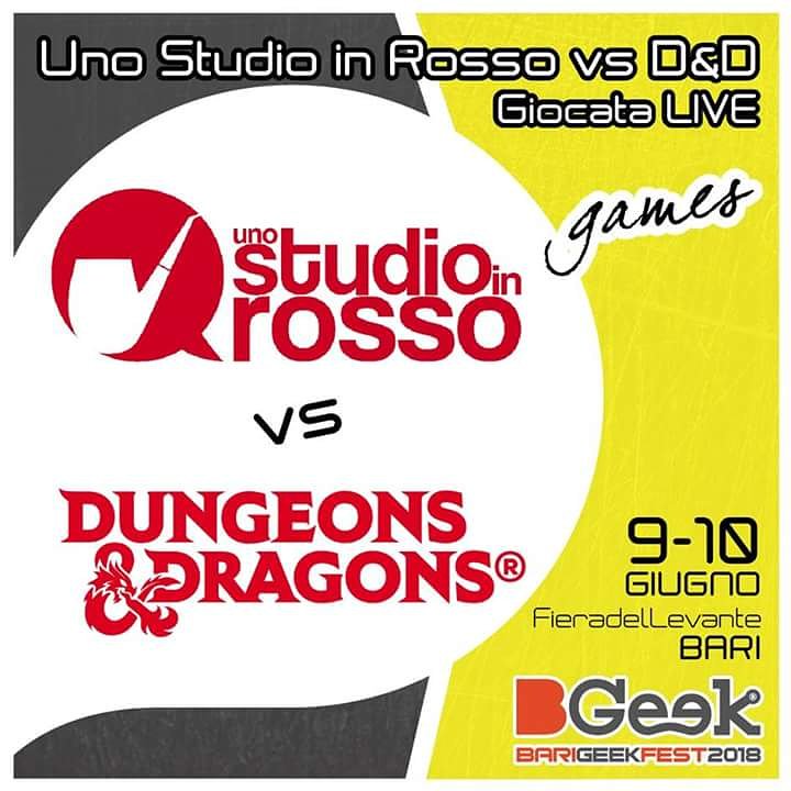 Uno Studio in Rosso vs D&amp;D
Riccardo Torti, Michele Monteleone, Dario Sicchio e Lorenzo Magalotti affronteranno le sfide proposte dal #Master, Nicola DeGobbis (Need Games)  in un'appassionante sessione #live di Dungeons&amp;Dragons!
 #GdR #AsmodeeItalia