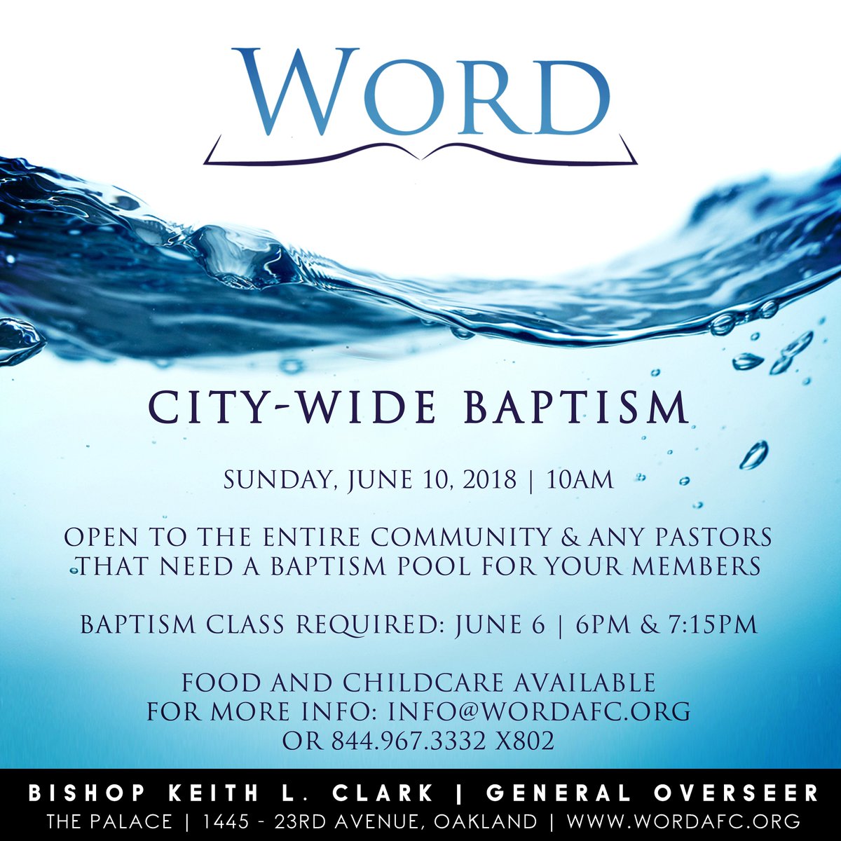 It's not about being a member of a church or understanding religion or spirituality. This is about YOU and your desire to know what baptism is all about and wanting to experience a renewed life. #visionary #baptism #thechurcharethepeople #BishopKeithLClark #W2LB