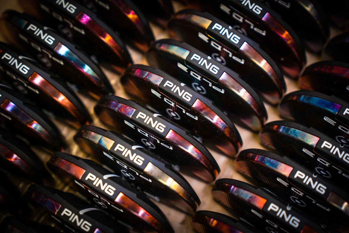 PingTour's tweet photo. Every sole plate is a unique piece of art that is created by hand at PING. Introducing the limited-edition PLD3: available for pre-order now. https://t.co/wUSa2UYvS2