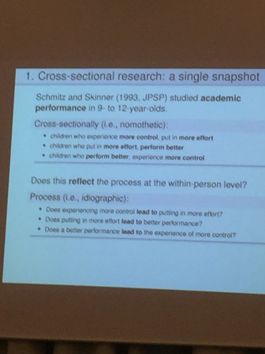 FredHasselman's tweet photo. New methods for studying intra-individual development...
Ellen Hamaker:
- Ecological fallacy: nomothetic regularities can be very different from ideographic processes
Lars-Erik Malmberg:
- multilevel SEM w/ ind var.
Han vd Maas:
- classification precedes ordination
#jps2018 https://t.co/F42yFhsM1x