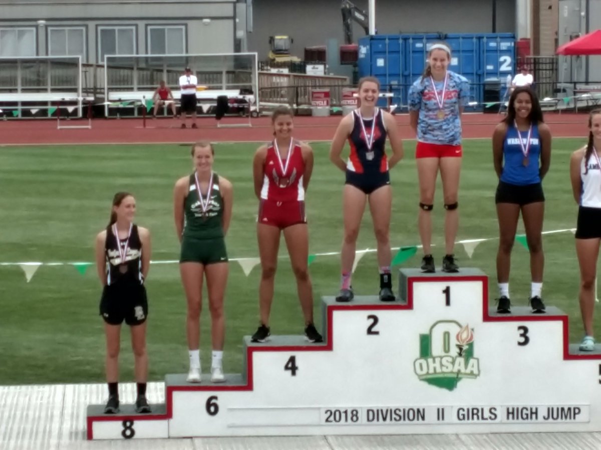 Wow!!!! Congratulations to junior, Ellie Cox, as she clears 5'4" to take 4th place in the state for Division II!