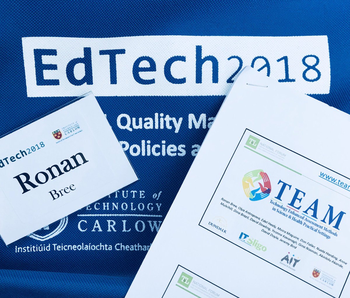 Bree_Edu's tweet photo. Very proud to present on behalf of the TEAM project with @olyaantropova18 at #EdtechIE18 today. A super project, full of great people and fruitful collaborations, with a strong student partnership. Thanks to @ForumTL for support. Well done @ILTAtweets & @itcarlow super conference https://t.co/bNx4iNu3JM