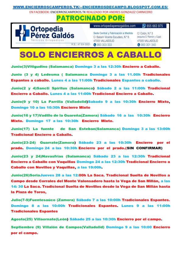 SOLO ENCIERROS A CABALLO DE CASTILLA Y LEÓN