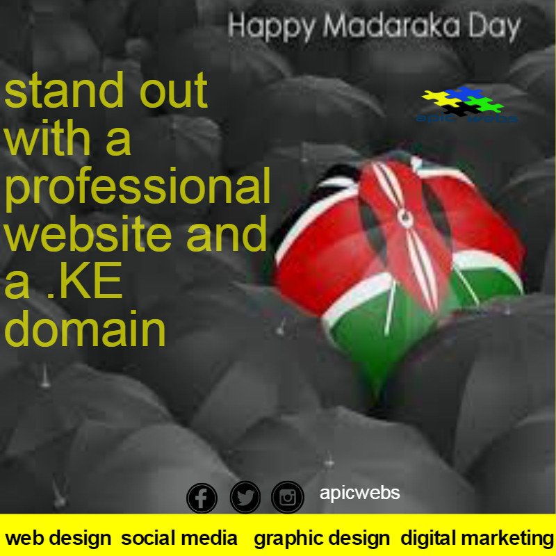 Happy #MadarakaDay from @apicwebs fam
#MadarakaDay2018 
#MadarakaInMeru 
#Madaraka2018