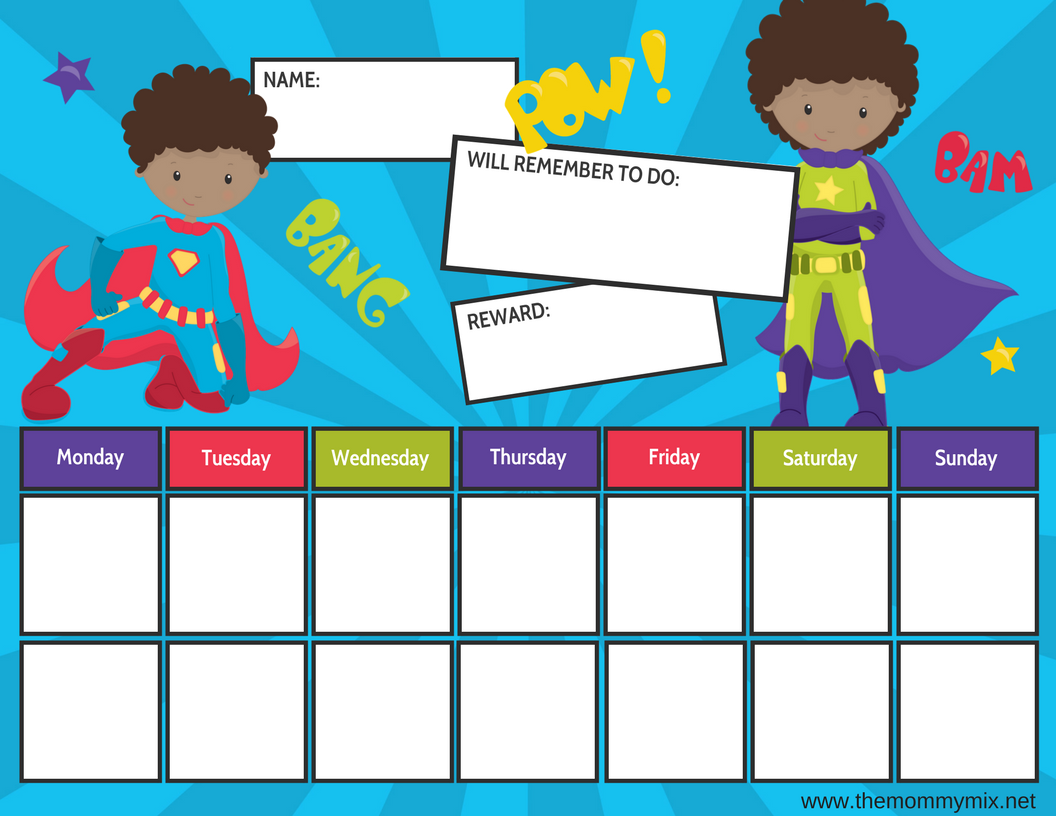 TheMommyMix's tweet image. BANG! POW! BAM! Now that I've got your attention stop by the blog to get your FREE SUPERHERO REWARD CHART – there are 2 printables to choose from ---&amp;gt; bit.ly/2xEMN9M #conquerchallenge #mommyblogger #KidsDeserveIt