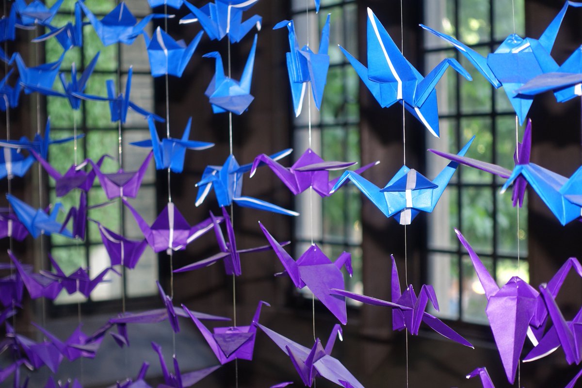 harthouseuoft's tweet photo. Getting ready for U of T Pride Pub 2018! (Thanks to our friends at @UofTArtSci for the lovely cranes!) https://t.co/kWBanZB1b7 🏳️‍🌈🎉 https://t.co/XdUMFVMqnu