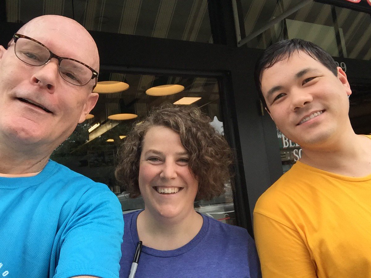 AtwatersFood's tweet photo. In celebration of Bike to Work Day, Ned Atwater biked to each of our 6 locations this morning! Ned met up with our location managers and enjoyed a quick breakfast and lunch to help fuel him on his journey! @BaltoMetroCo #B2WD2018 https://t.co/zDPD6ePz3h
