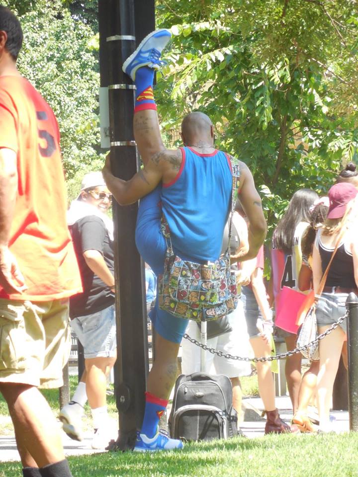 Well Happy #Pride2018 y'all. Let's get limbered up to #march and #PARADE !

#PrideMonth2018 
(photo from #Pride2017 Dupont Circle parade, #WashingtonDC)