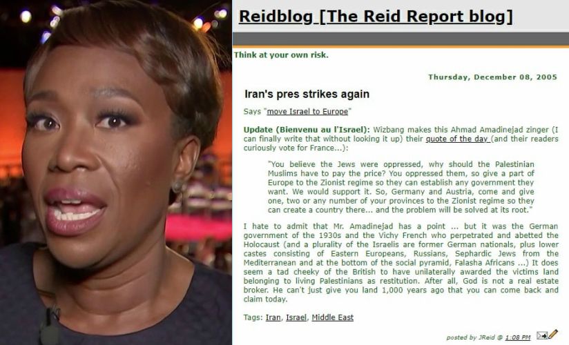 Joy Reid silent on show about tweet to Hitler praising website