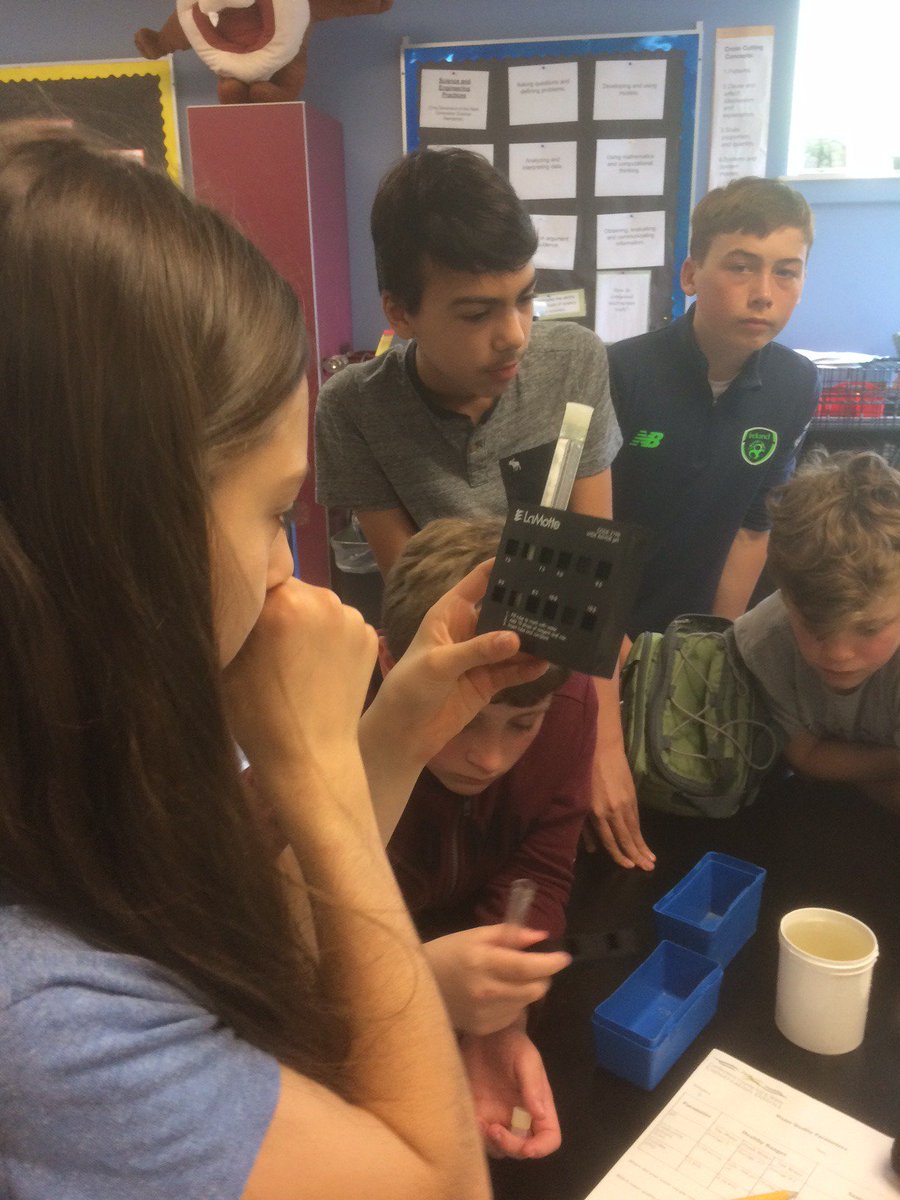 morgancuthbert's tweet photo. Thank you Cumberland Soil and Water and Jenna M-S. Ss testing water samples to explore turbidity, pH, and conductivity. They then formulated an answer on how water runoff impacts our Royal River. @YarmouthHMS @MAINETOY @Milken #ConnectC2C https://t.co/FrFaj3H8km