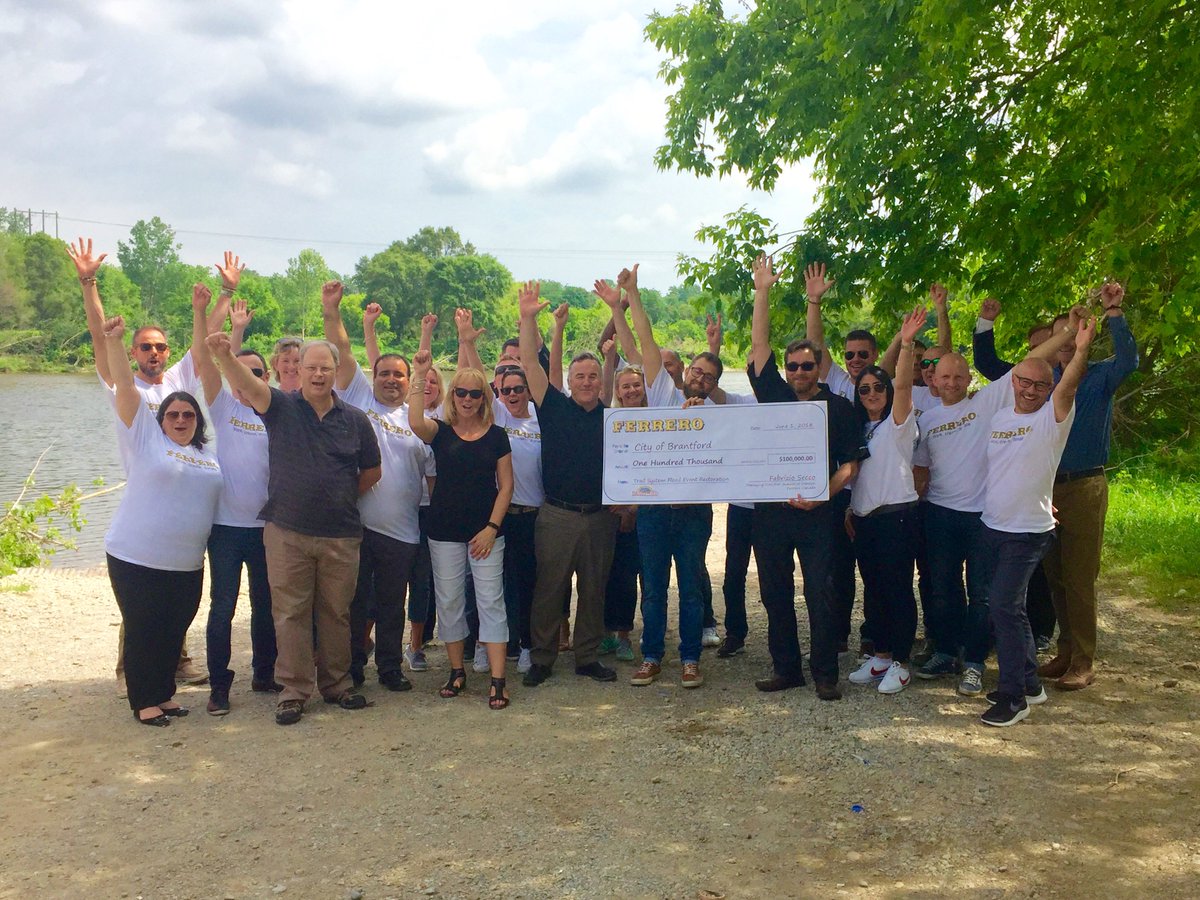 CityofBrantford's tweet photo. ANNOUNCEMENT - We are incredibly grateful to Ferrero Canada Ltd. for their generous donation of $100,000 to help restore flood damaged trails in the City of #Brantford. Details: https://t.co/Ws6PXW9egw 
#FebFloodEvent #WorkCreateDonate #Ferrero https://t.co/7p4KqniPVo