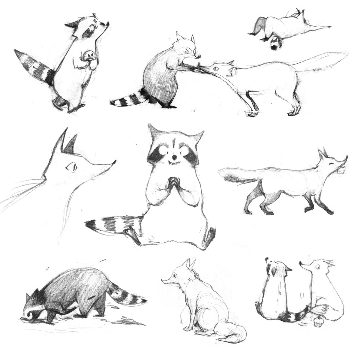 My instagram won't let me post, but I am posting anyway!

#sketches #FridayFeeling #Creative #followfriday #FF #FridayFunday #Raccoon #fox