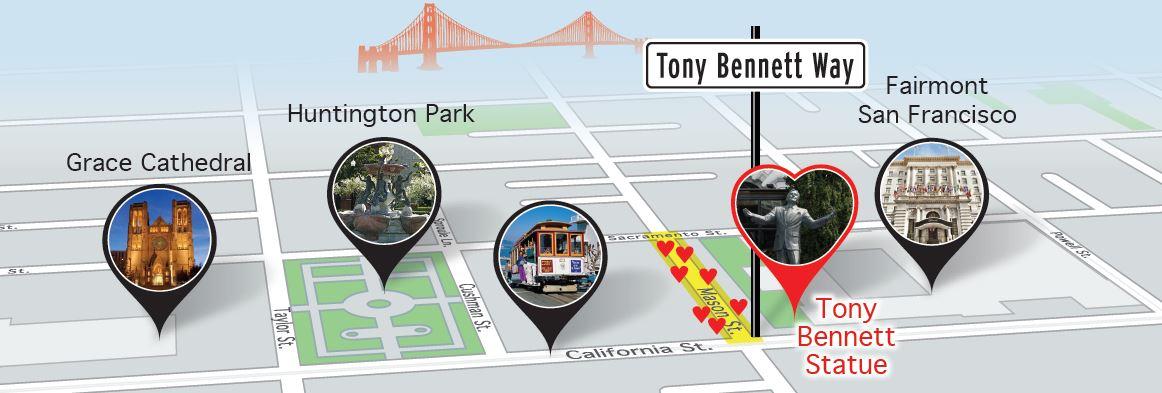 SFGiants's tweet photo. Join us in celebrating San Francisco legacy, Tony Bennett at the dedication of “Tony Bennett Way” this Saturday from noon-3PM. “Climb halfway to the stars” to watch Tony himself unveil the new sign atop Nob Hill.  

#TonyBennettWay | #SFGiants https://t.co/hxSeXovELE