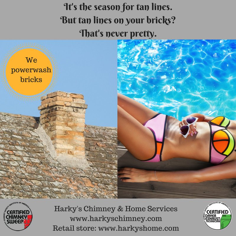 HarkysHome's tweet photo. Summer! Tan lines are in season, but never on your bricks. #homeservices #chimneysweep #bricks #chimneycleaning #fireplace #fireplacecleaning #Houston #SanAntonio #Austin #realestate #powerwash #home #summertime #summer #swimwear #tan #suntan https://t.co/IG13YxxUjB