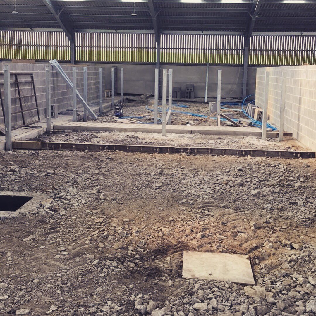 curlewdairy's tweet photo. More concreting done today 💪 this time in the sorting area and milking parlour. 30 loads of concrete done, roughly 10 to go, we are starting to see the light at the end of the tunnel! #cattleshed #underconstruction #diy #farmlife #dairyfarm #processingroom #farmdiversification https://t.co/RMRBziIsxj